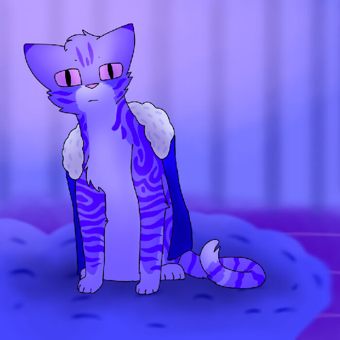 This Is A Palette Drawing Of My Cat With A Cape. His Name Is Tiger And I Love Him