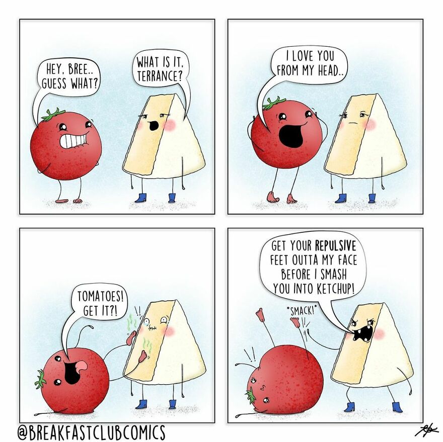 Artist Brings Food To Life By Drawing Fun Comics