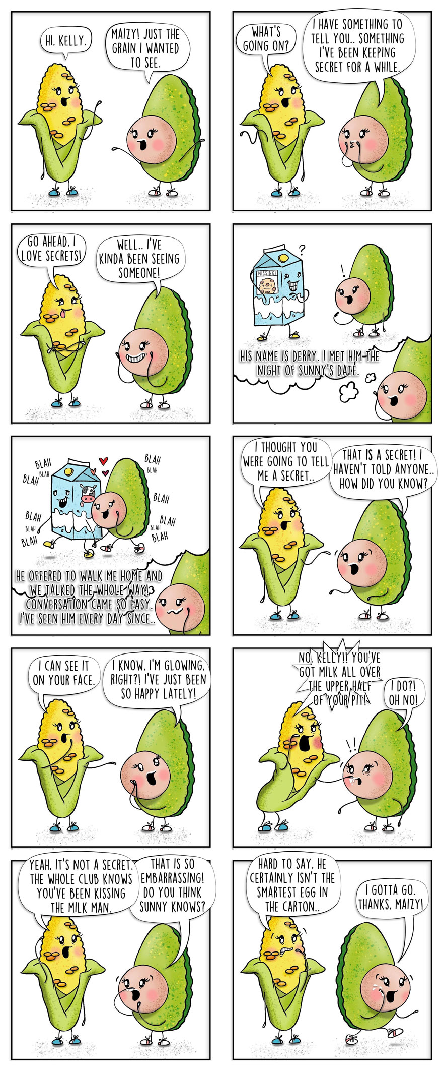 Artist Brings Food To Life By Drawing Fun Comics