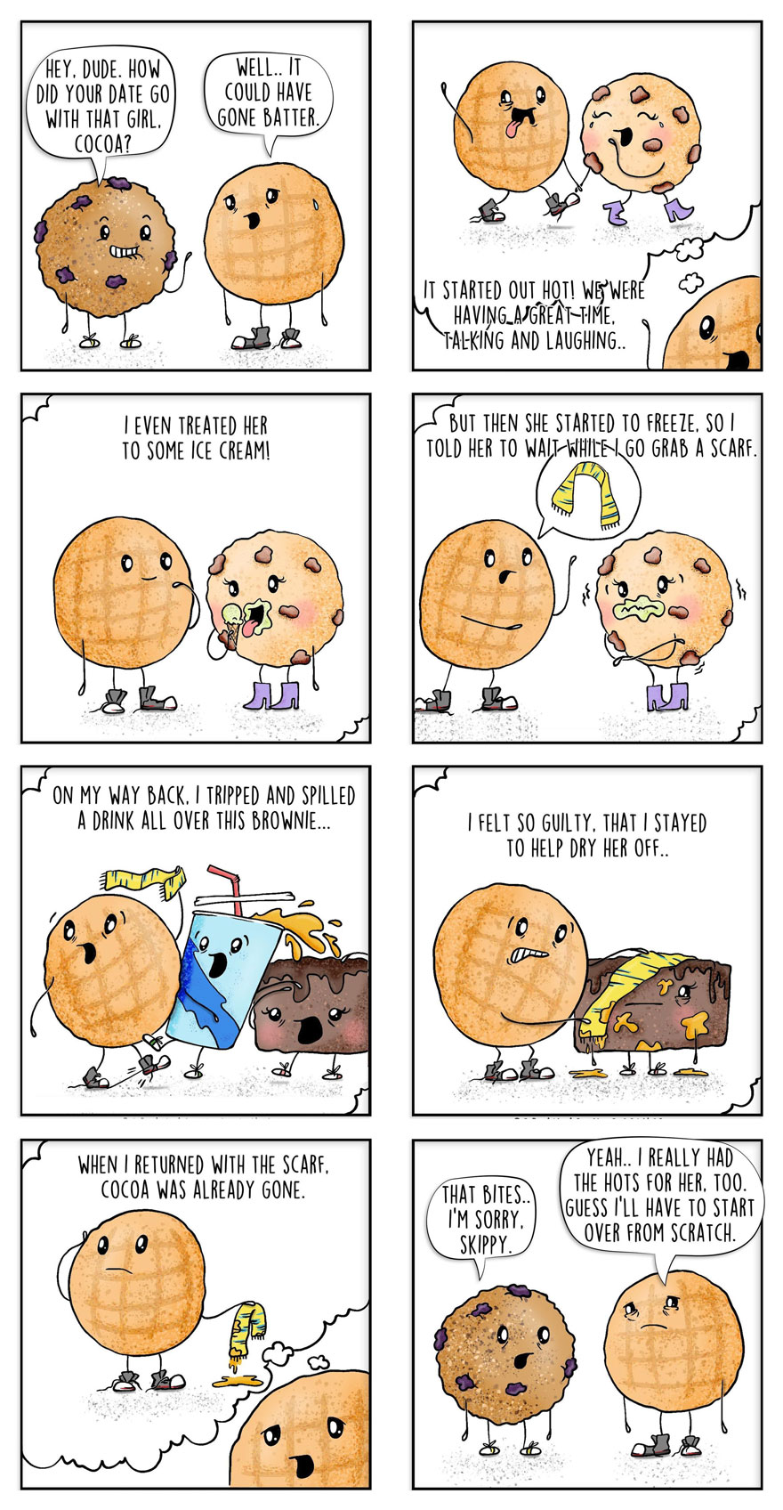 Artist Brings Food To Life By Drawing Fun Comics