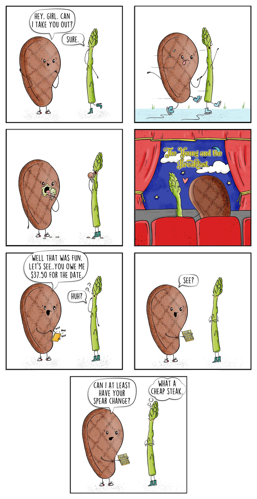 Artist Brings Food To Life By Drawing Fun Comics