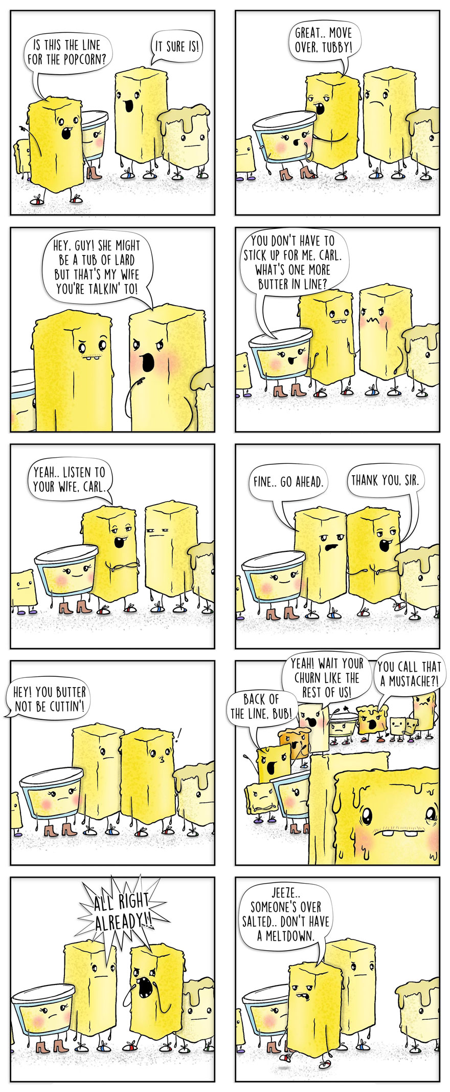 Artist Brings Food To Life By Drawing Fun Comics