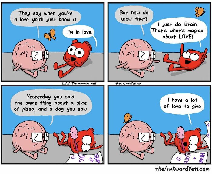 Artist Makes Comics That Portray The Eternal Dilemma Between Reason And Heart And 1 Million And 800 Thousand Followers Approve