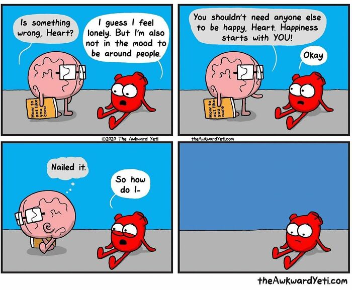 Artist Makes Comics That Portray The Eternal Dilemma Between Reason And Heart And 1 Million And 800 Thousand Followers Approve