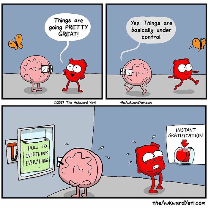 Artist Makes Comics That Portray The Eternal Dilemma Between Reason And Heart And 1 Million And 800 Thousand Followers Approve