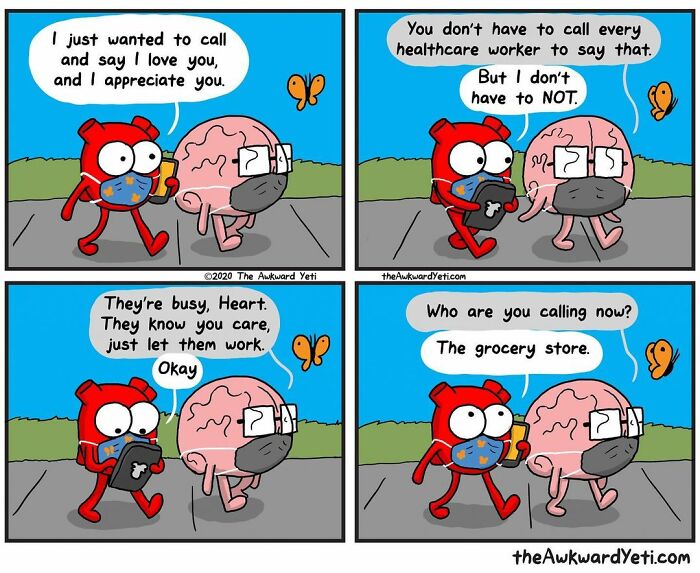 Artist Makes Comics That Portray The Eternal Dilemma Between Reason And Heart And 1 Million And 800 Thousand Followers Approve