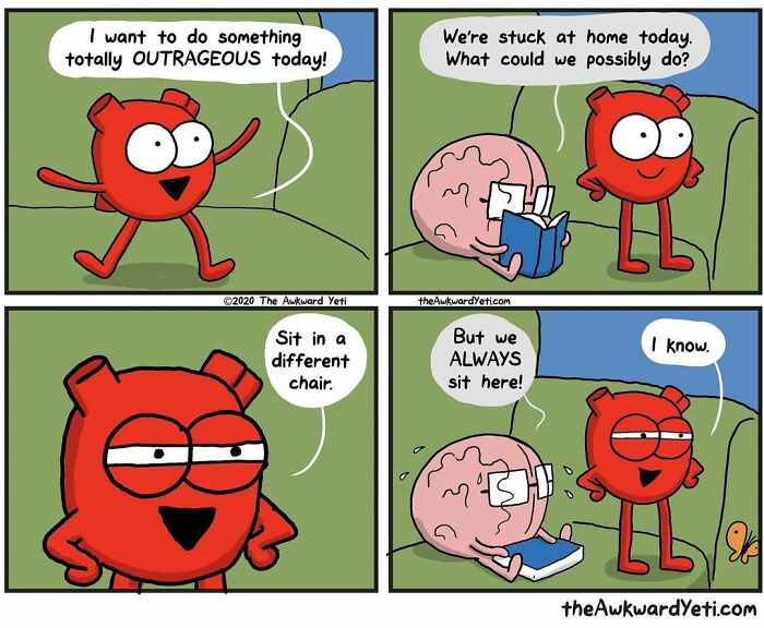 Artist Makes Comics That Portray The Eternal Dilemma Between Reason And Heart And 1 Million And 800 Thousand Followers Approve