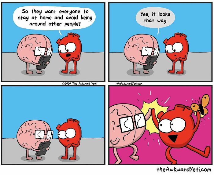 Artist Makes Comics That Portray The Eternal Dilemma Between Reason And Heart And 1 Million And 800 Thousand Followers Approve