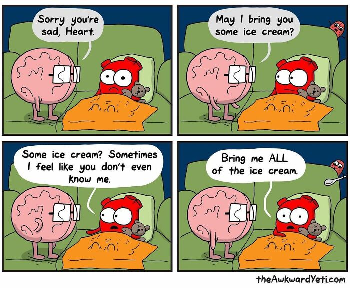 Artist Makes Comics That Portray The Eternal Dilemma Between Reason And Heart And 1 Million And 800 Thousand Followers Approve