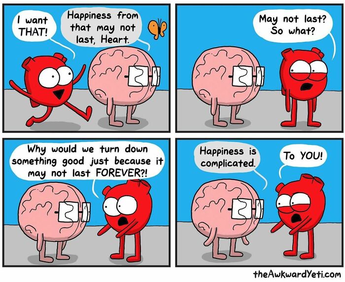 Artist Makes Comics That Portray The Eternal Dilemma Between Reason And Heart And 1 Million And 800 Thousand Followers Approve