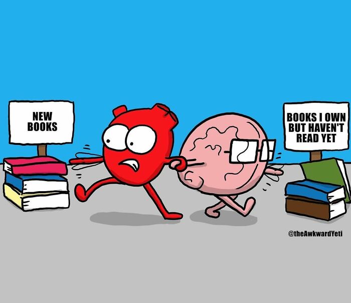 Artist Makes Comics That Portray The Eternal Dilemma Between Reason And Heart And 1 Million And 800 Thousand Followers Approve