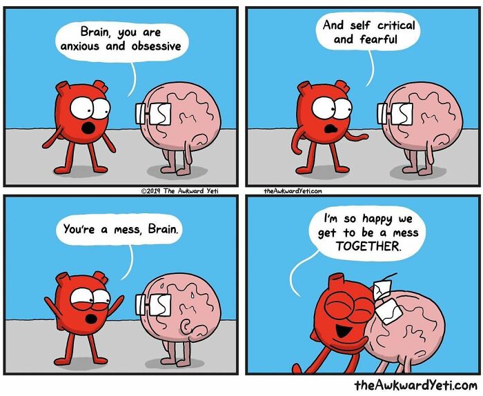 Artist Makes Comics That Portray The Eternal Dilemma Between Reason And Heart And 1 Million And 800 Thousand Followers Approve