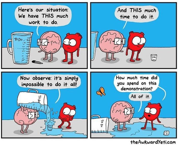 Artist Makes Comics That Portray The Eternal Dilemma Between Reason And Heart And 1 Million And 800 Thousand Followers Approve