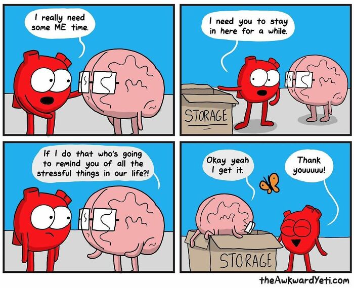 Artist Makes Comics That Portray The Eternal Dilemma Between Reason And Heart And 1 Million And 800 Thousand Followers Approve