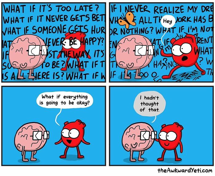 Artist Makes Comics That Portray The Eternal Dilemma Between Reason And Heart And 1 Million And 800 Thousand Followers Approve