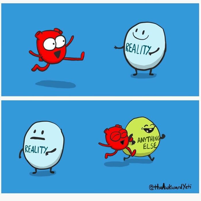 Artist Makes Comics That Portray The Eternal Dilemma Between Reason And Heart And 1 Million And 800 Thousand Followers Approve