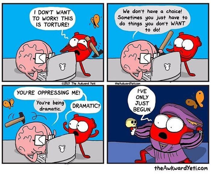 Artist Makes Comics That Portray The Eternal Dilemma Between Reason And Heart And 1 Million And 800 Thousand Followers Approve