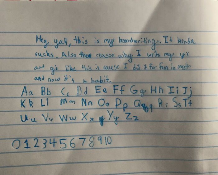 My Handwriting Is Kinda Bad But Here It Is