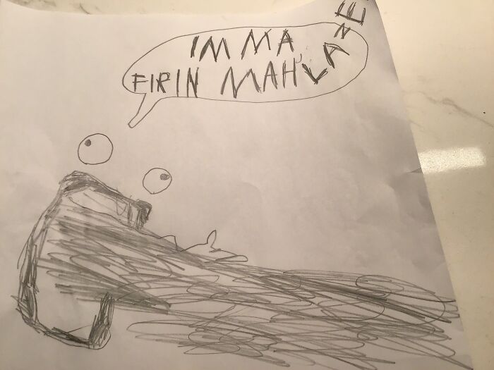 I Made This In Art Class When I Was Supposed To Make A Picture Of My Pet!