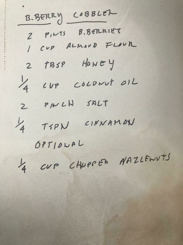 Recipe For Blueberry Cobbler (Gluten Free)