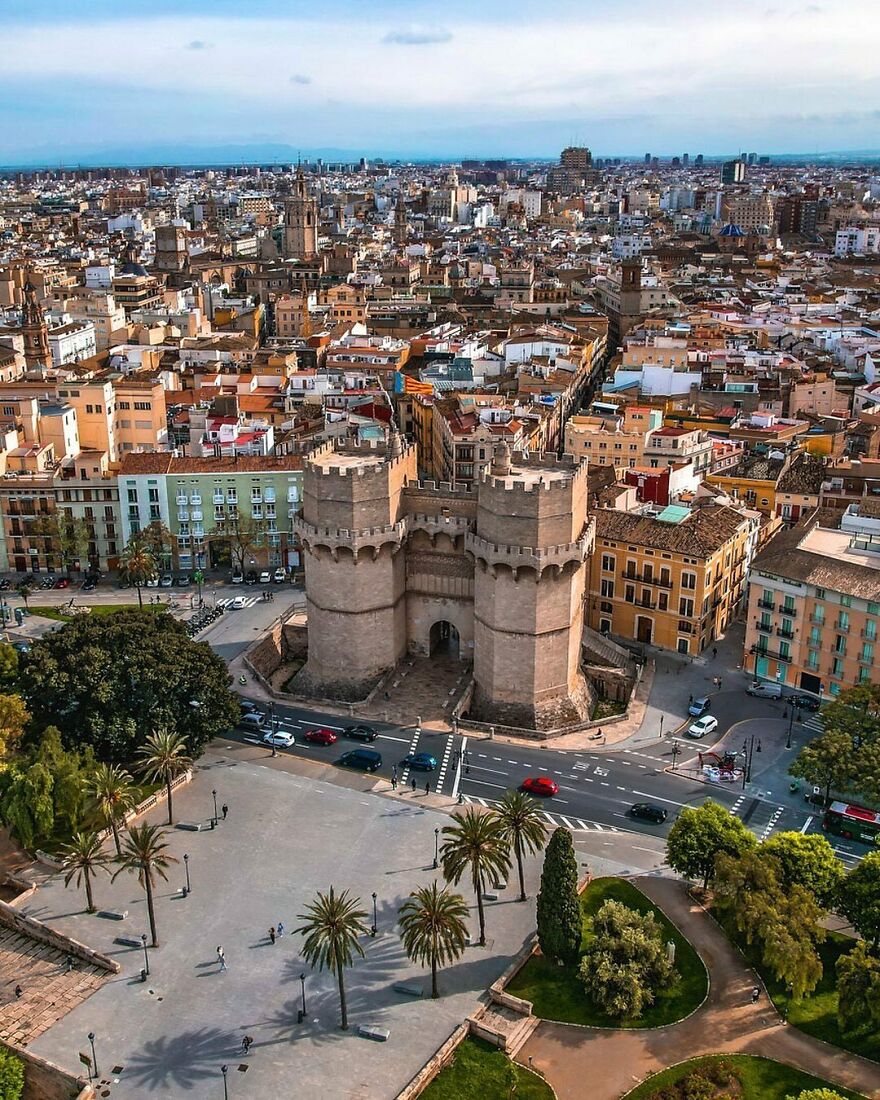 Torres De Serranos (Porta Dels Serrans) In Valencia, Spain