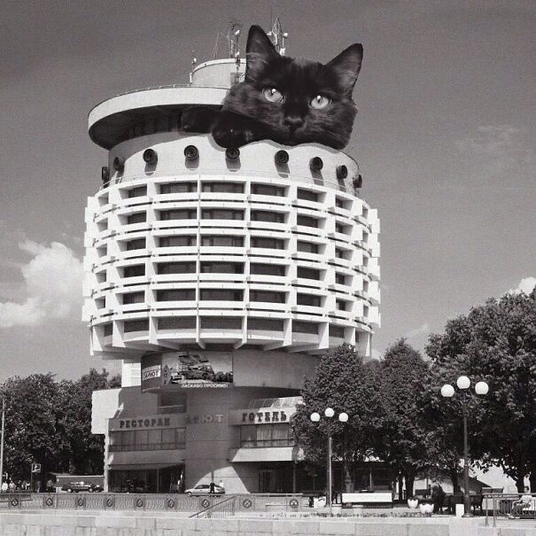 Salute Hotel; Avraam Miletsky, N. Slogotskaya, Vladimir Shevchenko, 1984, Kyiv, Ukraine