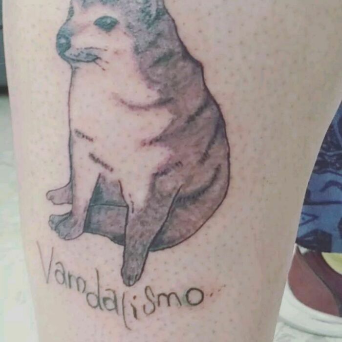 Tatuaje De Cheems, Hecho Por Michiman.
#cheems #tattoo #tatuaje #memetattoo #ignoranttattoo