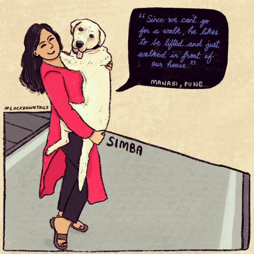 I Made A Series Of Illustrations Of Pet Parents In Lockdown
