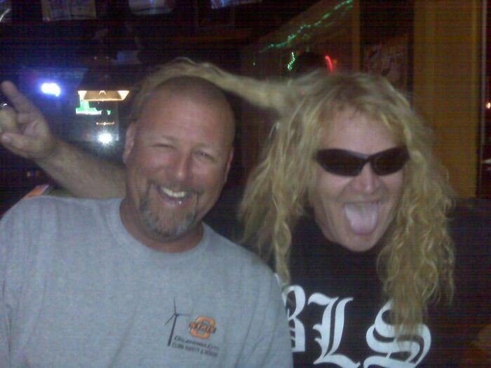 Me & My Drum Tech Just Before I Took The Stage @ The 1st Copenhell Metal Festival, 2010. I Was 'Loaning' Him Some Hair