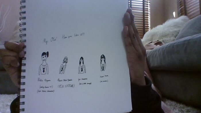 Some Of My Ocs! Sorry, It's Just My Handwriting