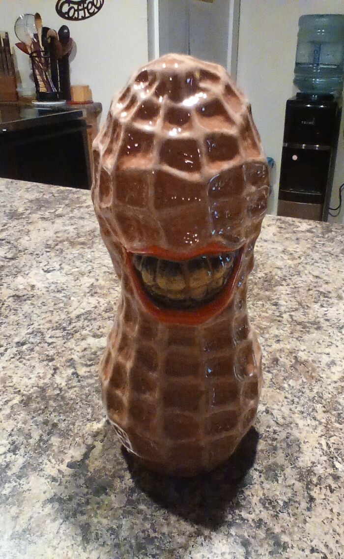 My Son Painted This Peanut, And It's So Creepy I Love It