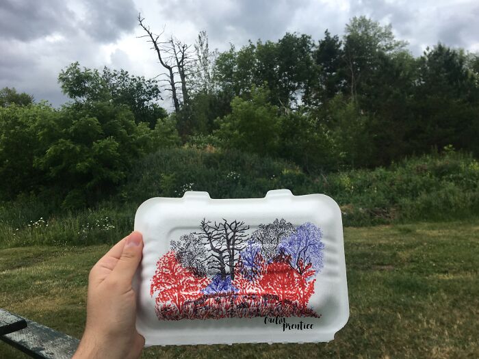 I Forgot To Bring My Supplies So I Used Whatever I Could Find