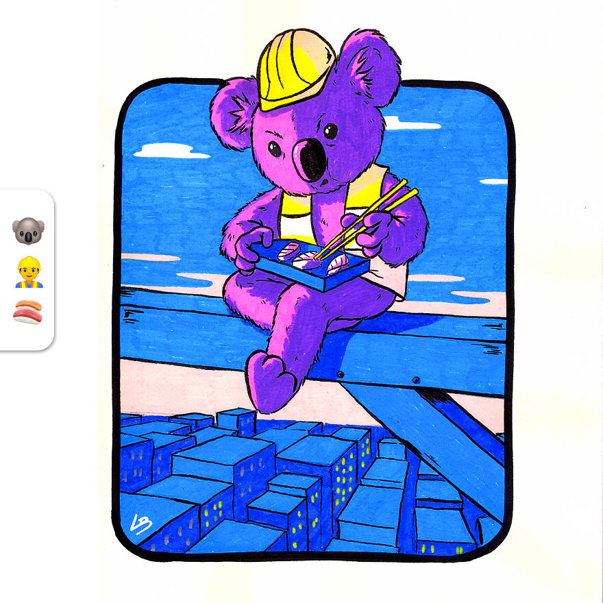 I Asked My Community Combinations Of Emojis To Make Drawings Out Of It And Here Is The Result.