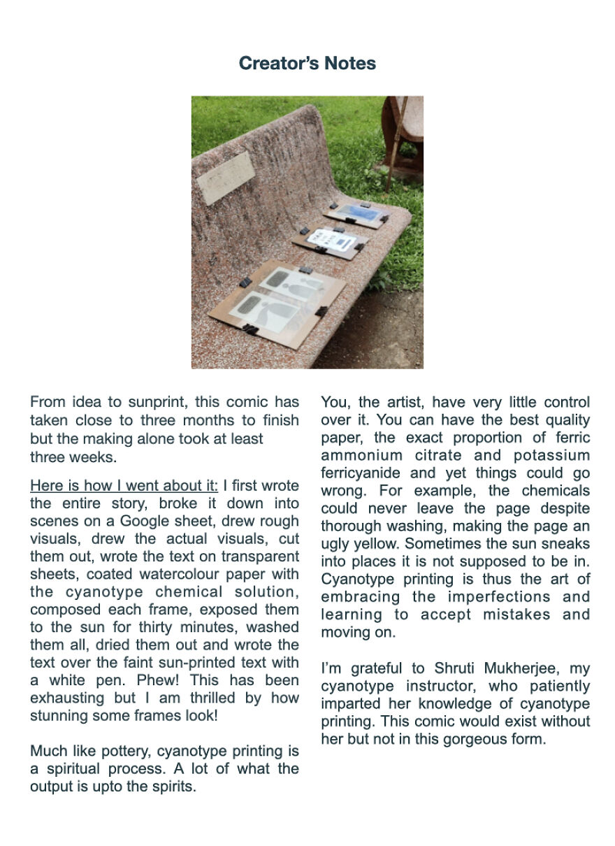 I Made A Cyanotype Comic About My Dad