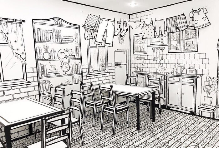 This Unusual Cafe In Russia Looks Like A Comic Book (25 Pics)