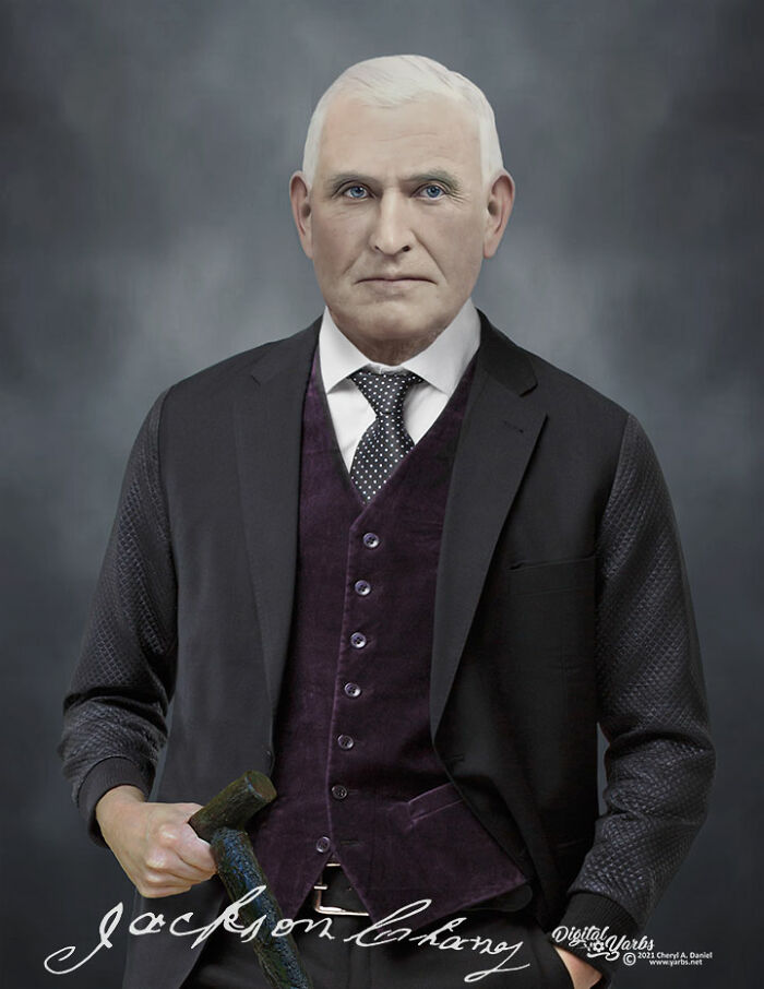 Using Photoshop And Ai, I Colorized And Changed The Facial Angle Of A 19th Century Portrait