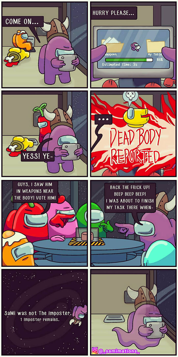 That Feeling When You're A Crewmate And You're Just Trying To Finish Your Task