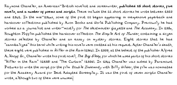 Today's Wikipedia Featured Article Written In A Font Based Off My Handwriting