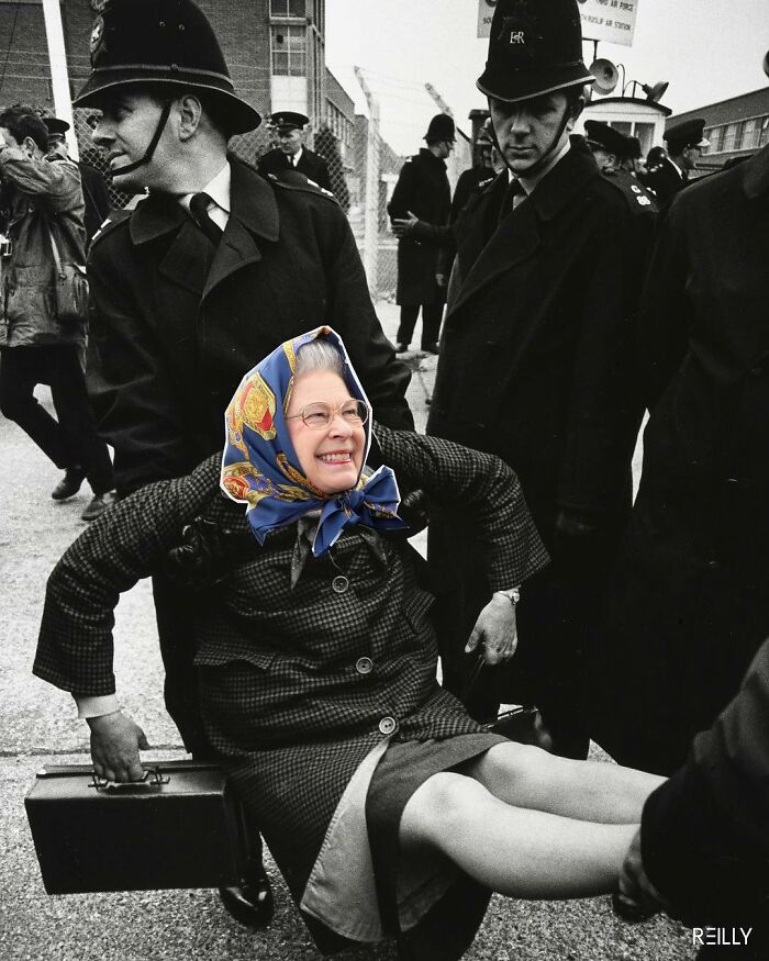 This Guy Uses Queen Elizabeth As Inspiration For His Hilarious Montages (66 Pics)