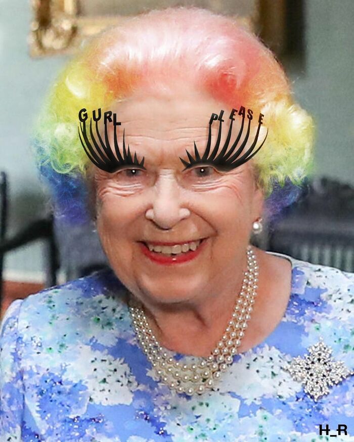 This Guy Uses Queen Elizabeth As Inspiration For His Hilarious Montages (66 Pics)