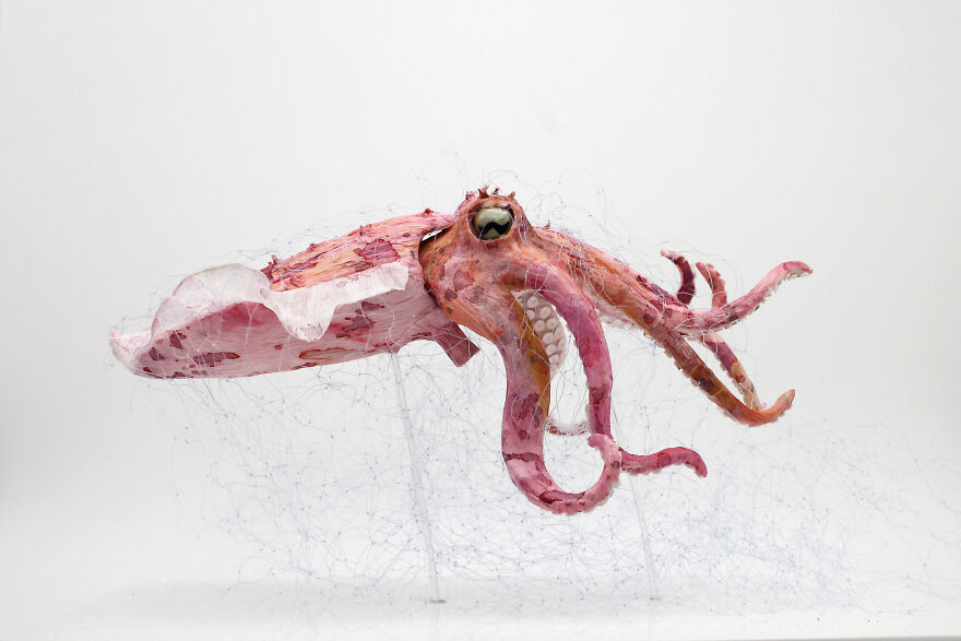 I've Created These Animal Sculptures To Show The Consequences Of Ocean Pollution I've Created These Animal Sculptures To Show The Consequences Of Ocean Pollution