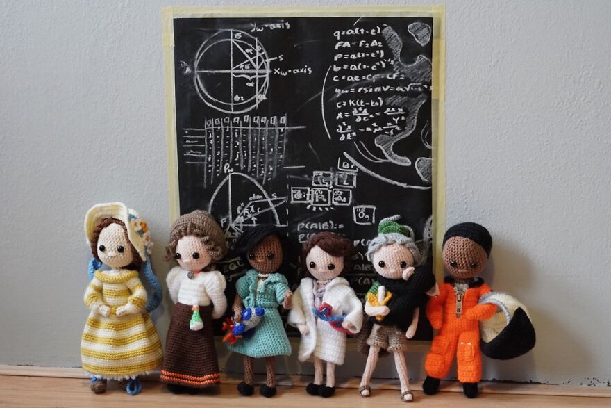 I Crochet Famous Women In Science To Create Role Models And Awareness
