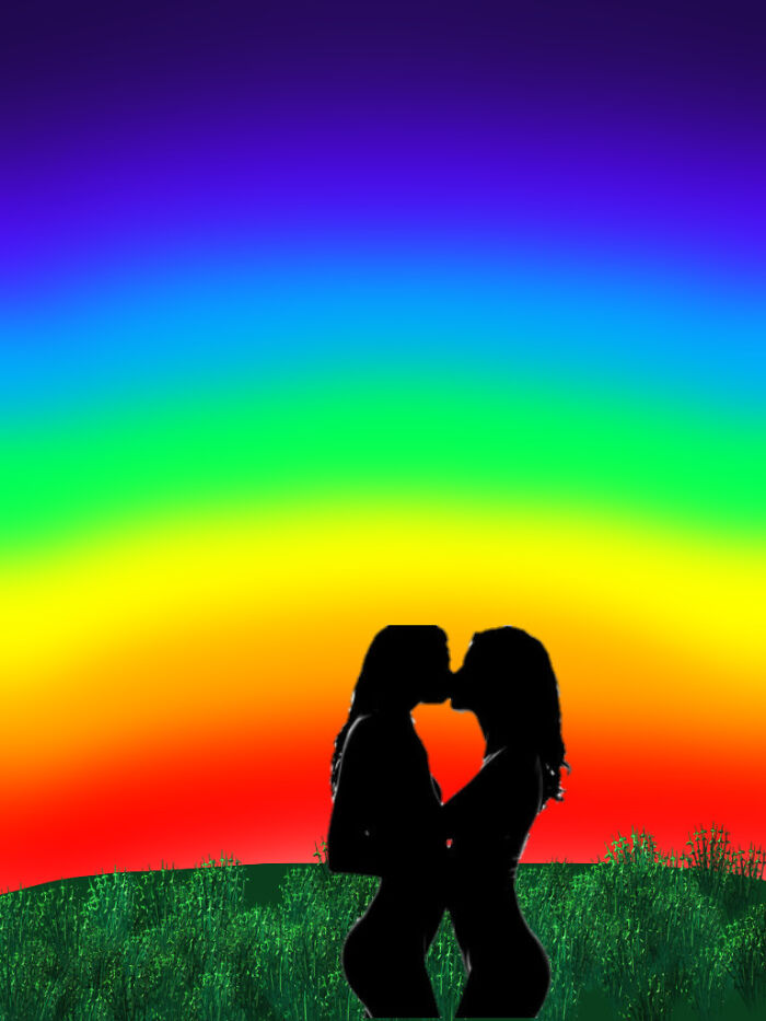 I Made This When I First Got Ibis Paint X, The Silhouette Was Found Online But Everything Else Was Me🥰