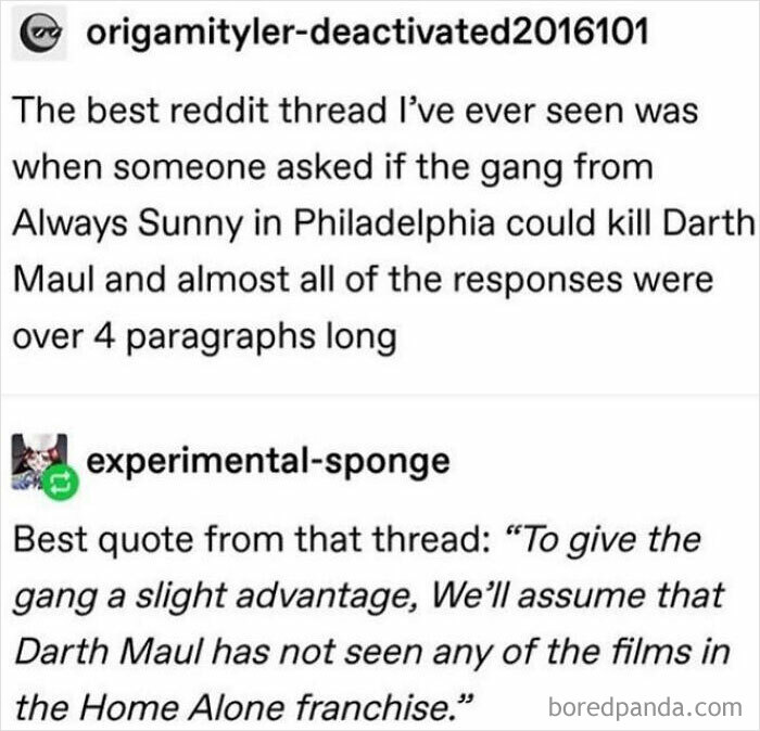 We'll Assume That Darth Maul Has Not Seen Any Of The Film's In The Home Alone Franchise