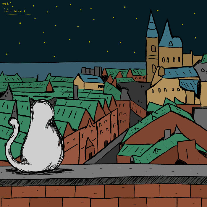 Cat That I Drew Last Year.