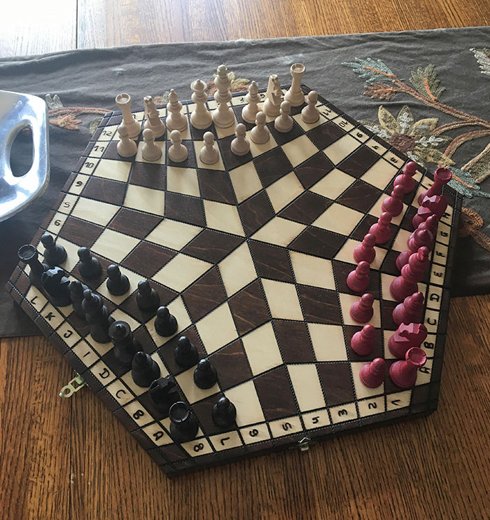 This Three-Way Chess Set I Found In My Basement