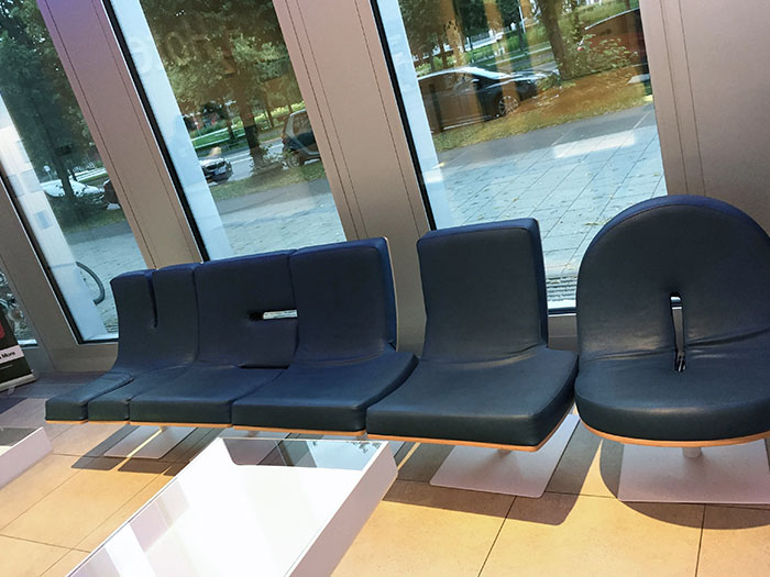These Chairs At My Hotel In Munich Spell Out "Hello"