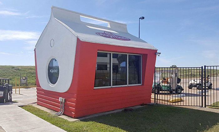 The Security Hut At The Igloo Factory Is An Igloo Cooler