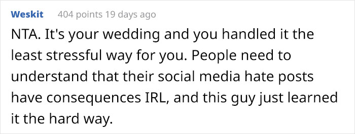 Couple Uninvites A Guest From Their Wedding After Reading His Facebook Posts, Divides People's Opinions