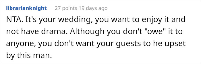 Couple Uninvites A Guest From Their Wedding After Reading His Facebook Posts, Divides People's Opinions Couple Uninvites A Guest From Their Wedding After Reading His Facebook Posts, Divides People's Opinions